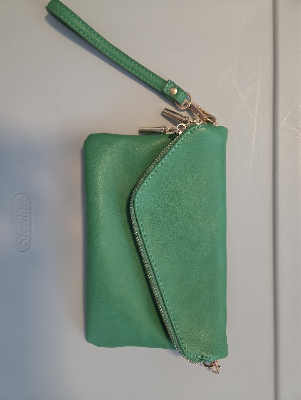 Green Wristlet Clutch - Brand